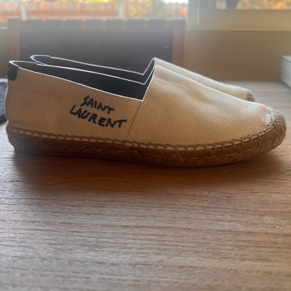 SAINT LAURENT EMBROIDERED ESPADRILLES IN CANVAS